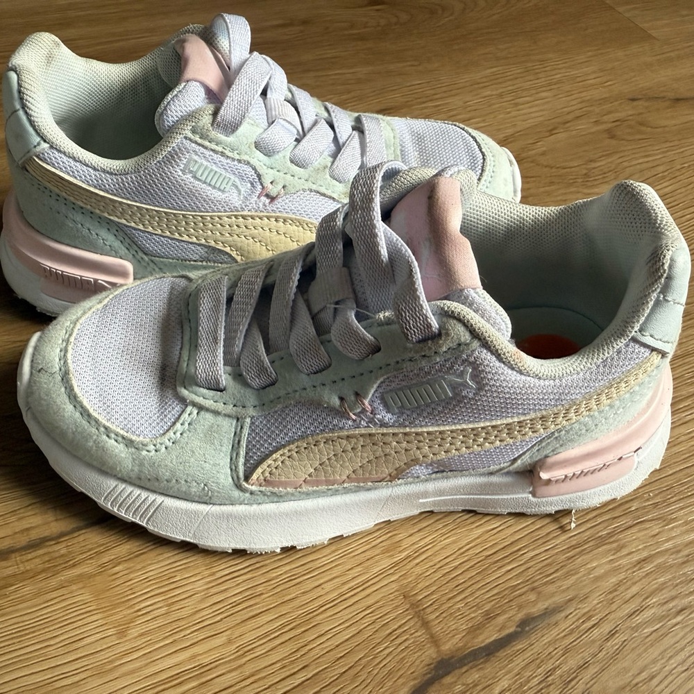 Puma White and Pink Sneakers for Active Play